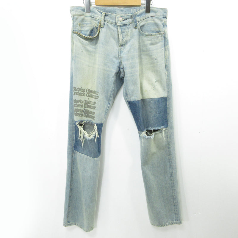 HYSTERIC GLAMOUR | ヒステリックグラマー ローライズスリムストレート デニムパンツ 02233AP07 ブルー サイズ：31【三重本店】