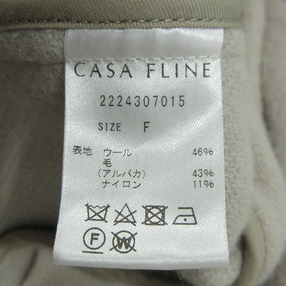 CASA FLINE | カーサフライン アルパカ混ウールロングコート その他アウター 2224307015 ライトベージュ アイボリー系 サイズ：FreeSize【三重本店】