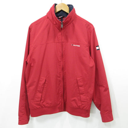 TOMMY HILFIGER | トミーヒルフィガー セーリングジャケット 襟2WAYロゴ刺繍ナイロンジャケット ナイロンジャケット UE-2CBLR レッド サイズ：M【三重本店】