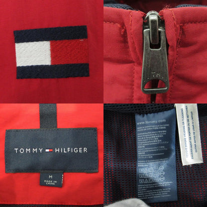 TOMMY HILFIGER | トミーヒルフィガー セーリングジャケット 襟2WAYロゴ刺繍ナイロンジャケット ナイロンジャケット UE-2CBLR レッド サイズ：M【三重本店】