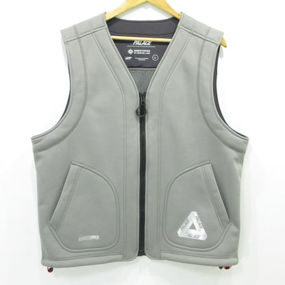 PALACE SKATEBOARDS | パレススケートボード GORE TEX WINDSTOPPER VEST ゴアテックス ロゴプリント 裏ボア ウィンドストッパー ベスト ベスト グレー サイズ：L【三重本店】