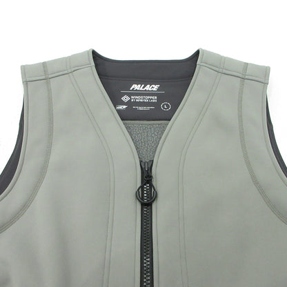 PALACE SKATEBOARDS | パレススケートボード GORE TEX WINDSTOPPER VEST ゴアテックス ロゴプリント 裏ボア ウィンドストッパー ベスト ベスト グレー サイズ：L【三重本店】