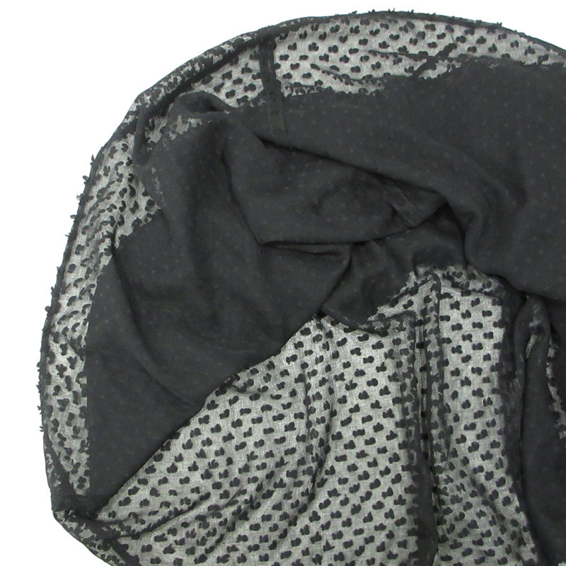 TRRAZZO DONNNA | トラッゾドンナ 総柄シアーノースリーブワンピース ドット柄 ワンピース 6253-542 ブラック サイズ：FreeSize【三重本店】