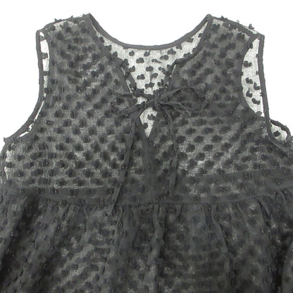 TRRAZZO DONNNA | トラッゾドンナ 総柄シアーノースリーブワンピース ドット柄 ワンピース 6253-542 ブラック サイズ：FreeSize【三重本店】