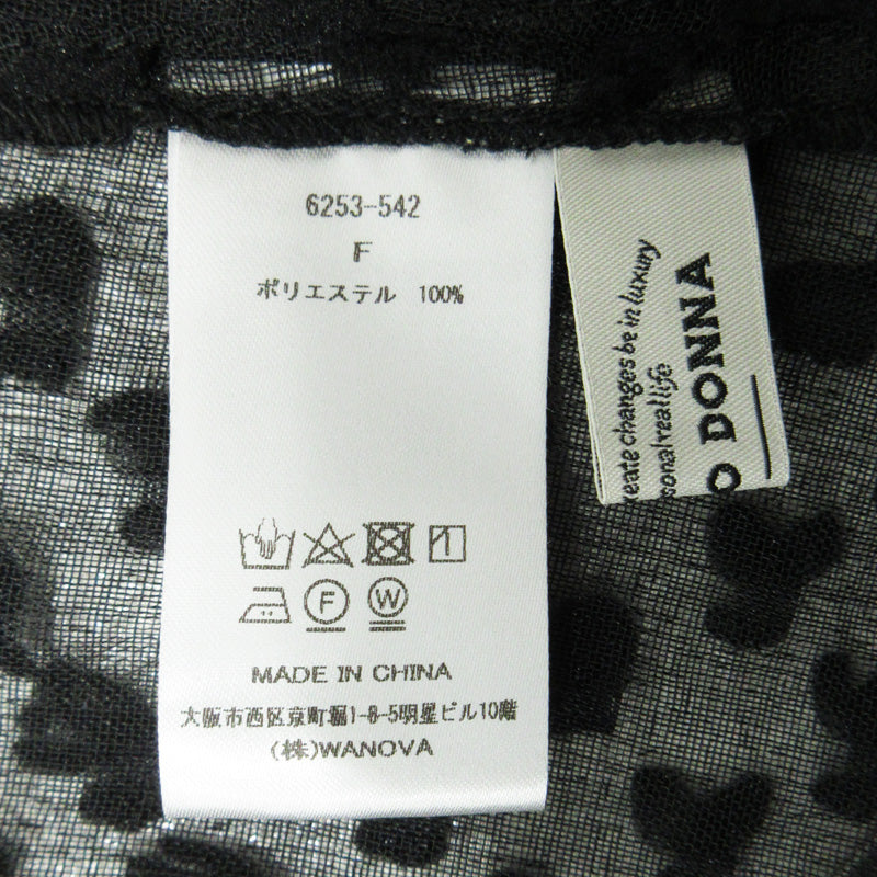 TRRAZZO DONNNA | トラッゾドンナ 総柄シアーノースリーブワンピース ドット柄 ワンピース 6253-542 ブラック サイズ：FreeSize【三重本店】