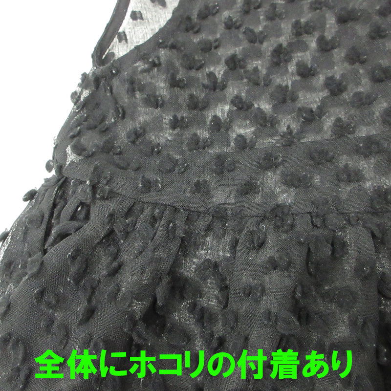 TRRAZZO DONNNA | トラッゾドンナ 総柄シアーノースリーブワンピース ドット柄 ワンピース 6253-542 ブラック サイズ：FreeSize【三重本店】