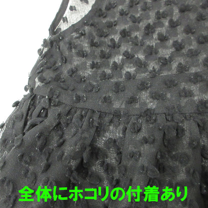 TRRAZZO DONNNA | トラッゾドンナ 総柄シアーノースリーブワンピース ドット柄 ワンピース 6253-542 ブラック サイズ：FreeSize【三重本店】