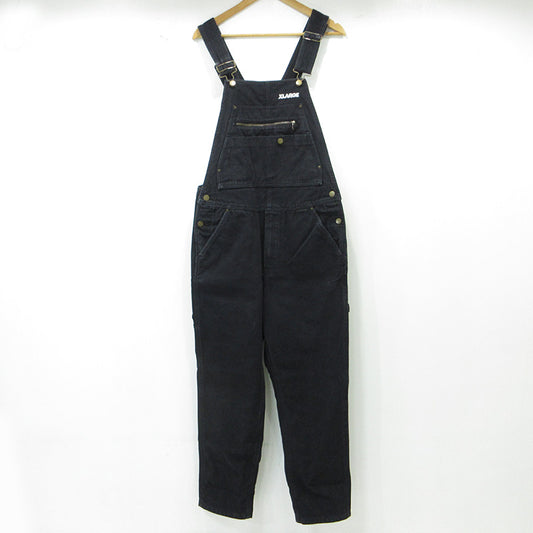 X-LARGE | エクストララージ × DICKIES ディッキーズ ロゴ刺繍オーバーオール オーバーオール 101221031016 ブラック サイズ：S【三重本店】