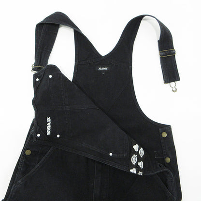 X-LARGE | エクストララージ × DICKIES ディッキーズ ロゴ刺繍オーバーオール オーバーオール 101221031016 ブラック サイズ：S【三重本店】