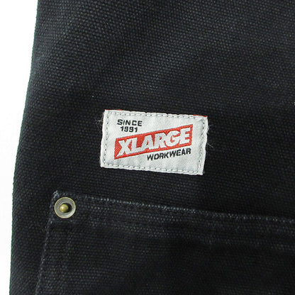 X-LARGE | エクストララージ × DICKIES ディッキーズ ロゴ刺繍オーバーオール オーバーオール 101221031016 ブラック サイズ：S【三重本店】