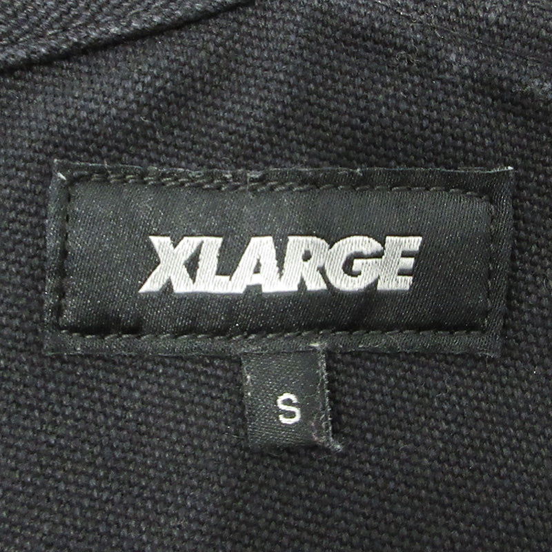 X-LARGE | エクストララージ × DICKIES ディッキーズ ロゴ刺繍オーバーオール オーバーオール 101221031016 ブラック サイズ：S【三重本店】