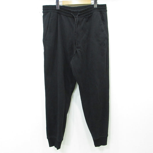 Y-3 | ワイスリー YOHJI YAMAMOTO × adidas ヨウジヤマモト × アディダス FRENCH TERRY CUFFED PANTS ロゴプリントスウェットパンツ パンツ IV5570 ブラック サイズ：XL【三重本店】