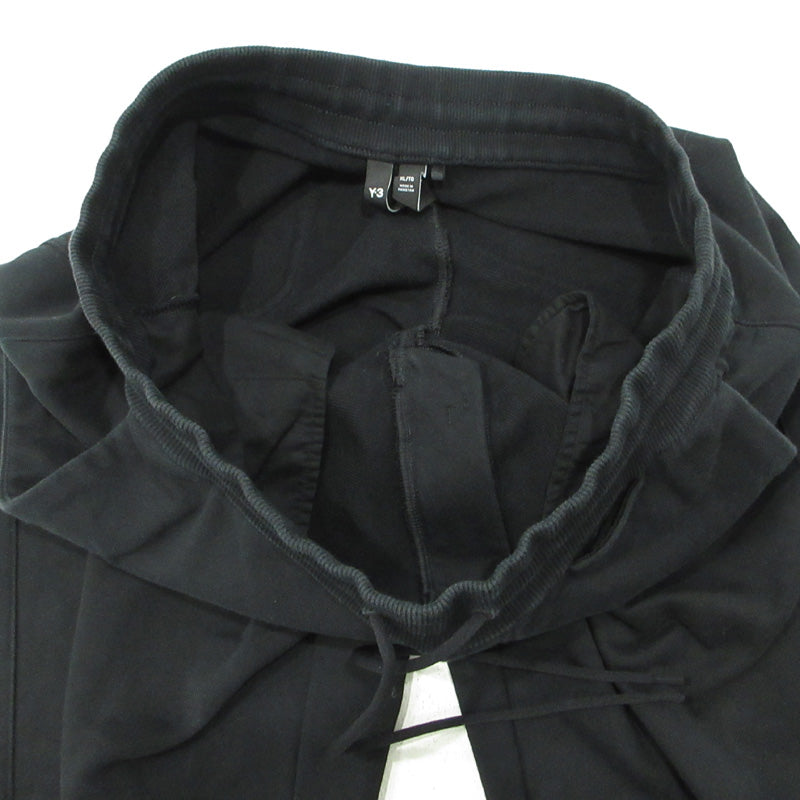 Y-3 | ワイスリー YOHJI YAMAMOTO × adidas ヨウジヤマモト × アディダス FRENCH TERRY CUFFED PANTS ロゴプリントスウェットパンツ パンツ IV5570 ブラック サイズ：XL【三重本店】