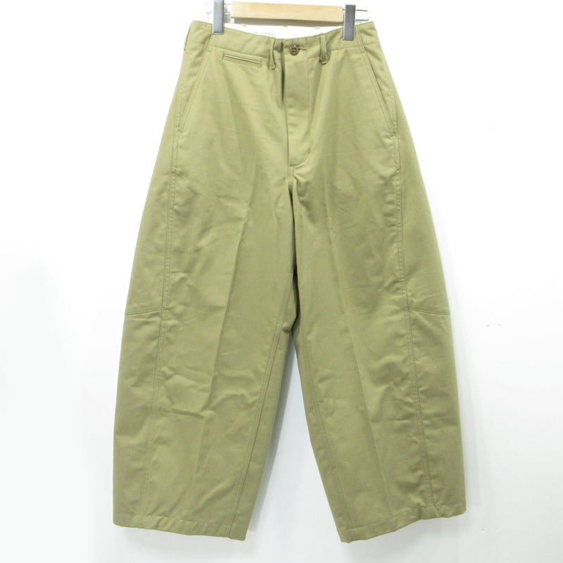 HYKE | ハイク BARREL―LEG CHINO PANTS チノパンツ 13348-3402 カーキ サイズ：34【三重本店】