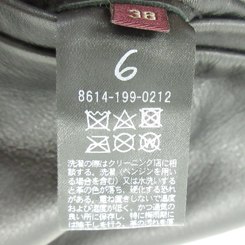 6(ROKU) | ロク 牛革 2タックパンツ パンツ 8614-199-0212 ブラック サイズ：38【三重本店】