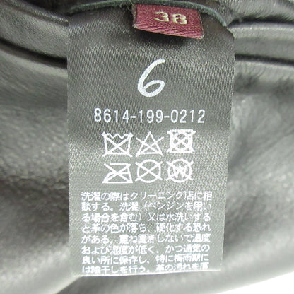 6(ROKU) | ロク 牛革 2タックパンツ パンツ 8614-199-0212 ブラック サイズ：38【三重本店】