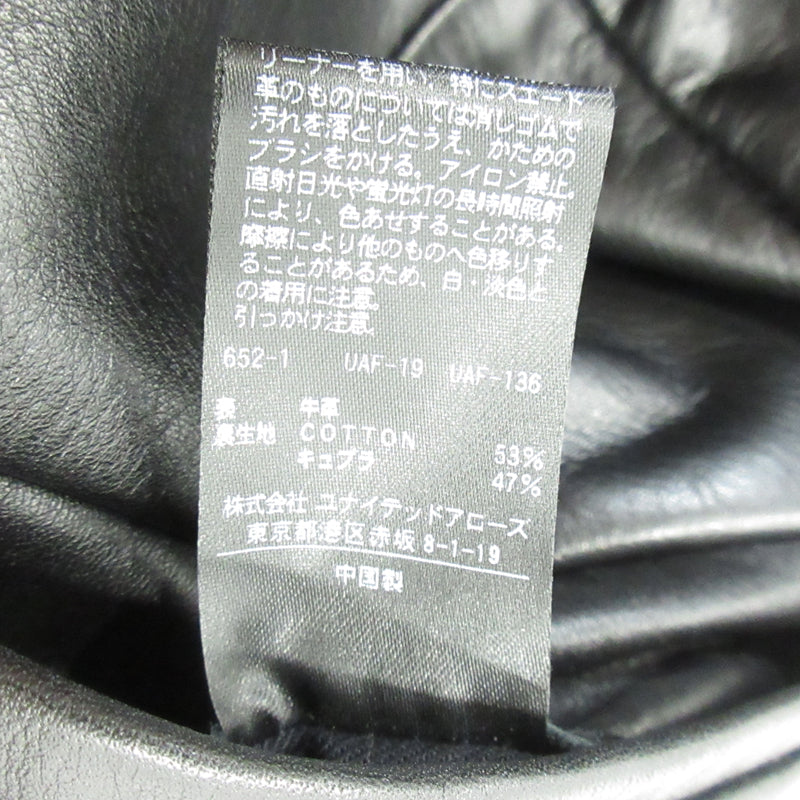 6(ROKU) | ロク 牛革 2タックパンツ パンツ 8614-199-0212 ブラック サイズ：38【三重本店】
