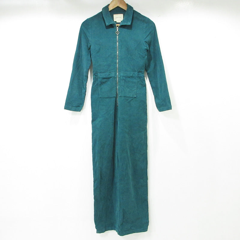 PALOMA WOOL | パロマウール コーデュロイオールインワン ストレッチあり ツナギ 19-030-463-0002-3-0 グリーン サイズ：表記サイズ(EU)【三重本店】