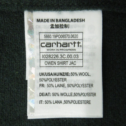 Carhartt WIP | カーハートダブリューアイピー OWEN SHIRT JAC ウール混長袖シャツジャケット その他トップス I028226.3C.00.03 ダークグリーン サイズ：L【三重本店】