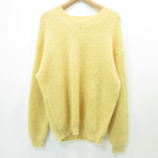 UNITED ARROWS | ユナイテッドアローズ H BEAUTY&YOUTH モヘア混Vネック長袖セーター ニット セーター 1213-199-4053 イエロー サイズ：M【三重本店】