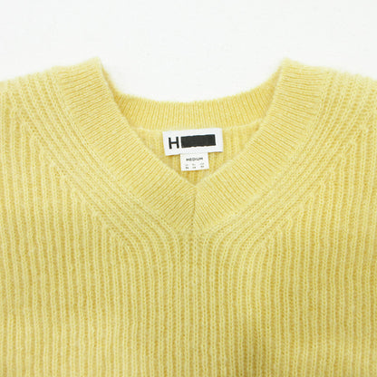 UNITED ARROWS | ユナイテッドアローズ H BEAUTY&YOUTH モヘア混Vネック長袖セーター ニット セーター 1213-199-4053 イエロー サイズ：M【三重本店】