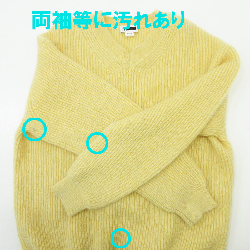 UNITED ARROWS | ユナイテッドアローズ H BEAUTY&YOUTH モヘア混Vネック長袖セーター ニット セーター 1213-199-4053 イエロー サイズ：M【三重本店】