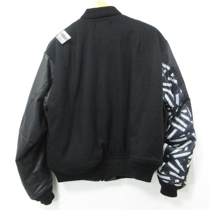 W)TAPS | ダブルタップス × NEIGHBOR HOOD ネイバーフッド W1.VE JACKET 19AW MA-1 切替えロゴワッペン中綿ジャケット ミリタリージャケット 192BRNHD-JKM01S ブラック サイズ：1【三重本店】