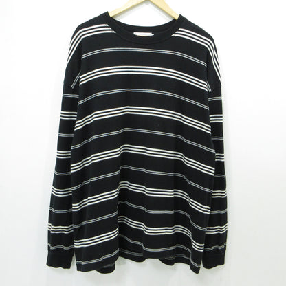 COOTIE | クーティー SUPIMA BORDER OVERSIZED L/S TEE 長袖Ｔシャツ ブラック×ホワイト サイズ：XL【三重本店】