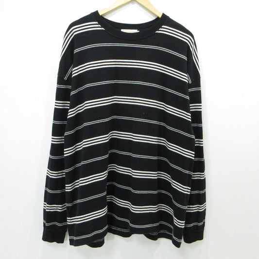 COOTIE | クーティー SUPIMA BORDER OVERSIZED L/S TEE 長袖Ｔシャツ ブラック×ホワイト サイズ：XL【三重本店】