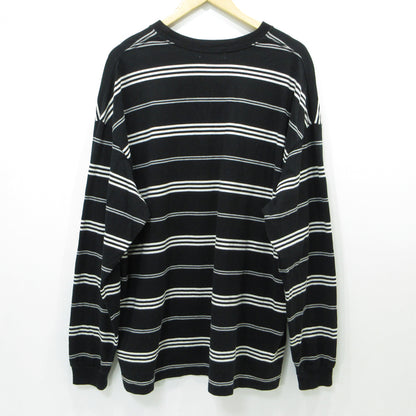 COOTIE | クーティー SUPIMA BORDER OVERSIZED L/S TEE 長袖Ｔシャツ ブラック×ホワイト サイズ：XL【三重本店】