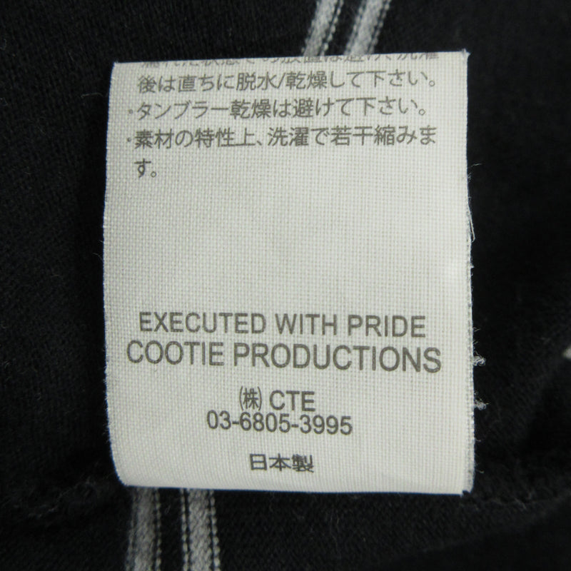 COOTIE | クーティー SUPIMA BORDER OVERSIZED L/S TEE 長袖Ｔシャツ ブラック×ホワイト サイズ：XL【三重本店】