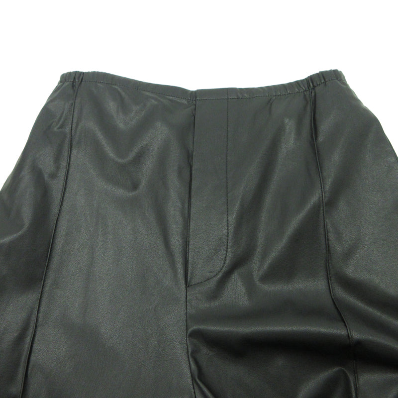 Mila Owen | ミラオーウェン フェイクレザーセンタープレスワイドイージーパンツ パンツ 09WFP254044 ブラック サイズ：1【三重本店】