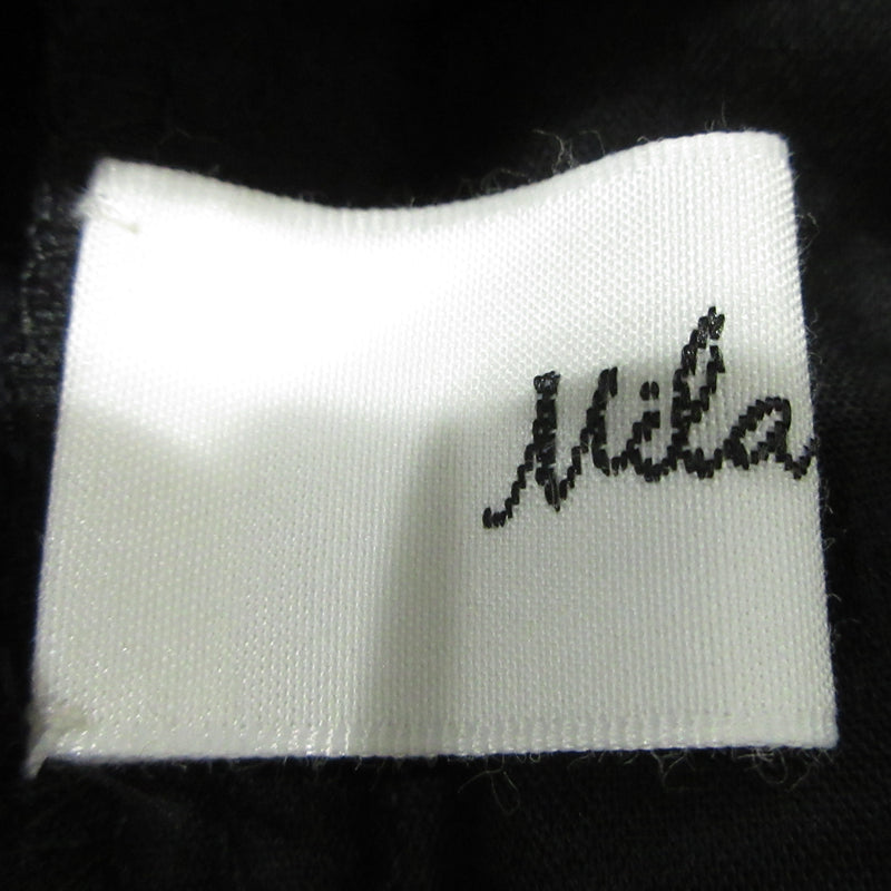 Mila Owen | ミラオーウェン フェイクレザーセンタープレスワイドイージーパンツ パンツ 09WFP254044 ブラック サイズ：1【三重本店】