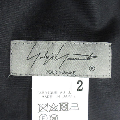Yohji Yamamoto POUR HOMME | ヨウジヤマモトプールオム 水濡れ注意 刺繍ワッペンシルクパンツ パンツ HD-P50-400 ブラック サイズ：2【三重本店】