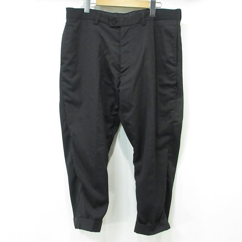 KAPTAIN SUNSHINE | キャプテンサンシャイン × BEAMS＋ ビームス ウール混クロップドパンツ サイドジップポケット付き クロップドパンツ KSB 5S03 ブラック サイズ：XL【三重本店】