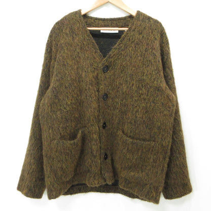 Our Legacy | アワーレガシー Cardigan Olive Melange Mohair メランジモヘヤカーディガン ウール・アルパカ混長袖カーディガン レザーボタン カーディガン M4213CRM ブラウン系 カーキ サイズ：48【三重本店】