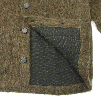 Our Legacy | アワーレガシー Cardigan Olive Melange Mohair メランジモヘヤカーディガン ウール・アルパカ混長袖カーディガン レザーボタン カーディガン M4213CRM ブラウン系 カーキ サイズ：48【三重本店】