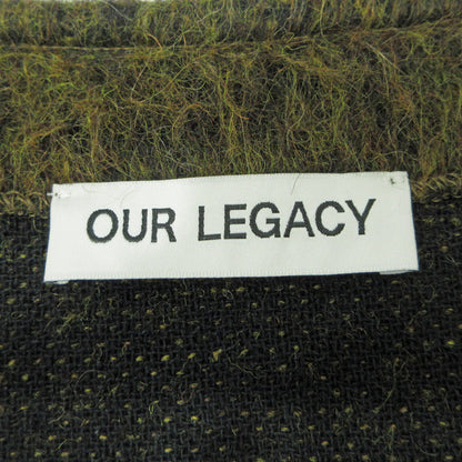 Our Legacy | アワーレガシー Cardigan Olive Melange Mohair メランジモヘヤカーディガン ウール・アルパカ混長袖カーディガン レザーボタン カーディガン M4213CRM ブラウン系 カーキ サイズ：48【三重本店】
