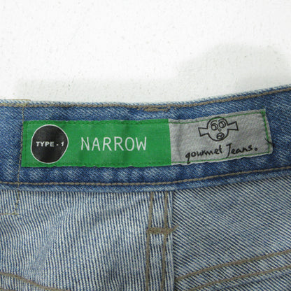 GOURMET JEANS | グルメジーンズ TYPE-1 NARROW ジップフライデニムパンツ 裾スリット デニムパンツ ブルー サイズ：不明【三重本店】