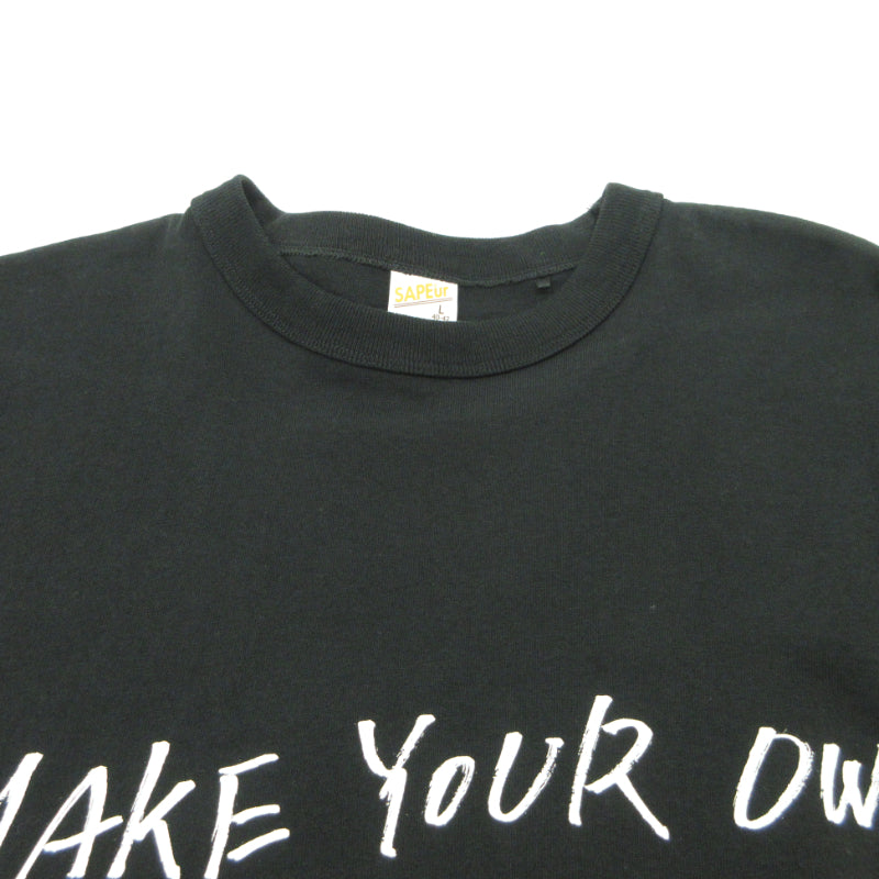 SAPEur | サプール 浜田直筆ロゴ 半袖Ｔシャツ ブラック サイズ：L【三重本店】