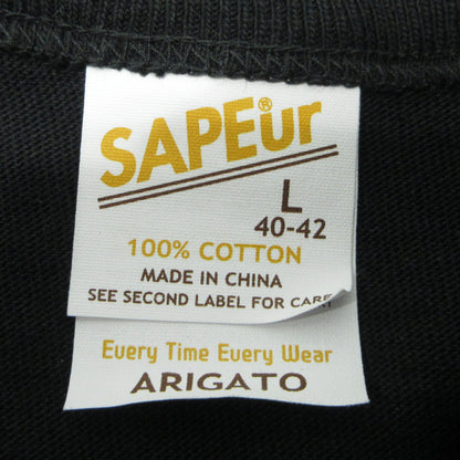 SAPEur | サプール 浜田直筆ロゴ 半袖Ｔシャツ ブラック サイズ：L【三重本店】