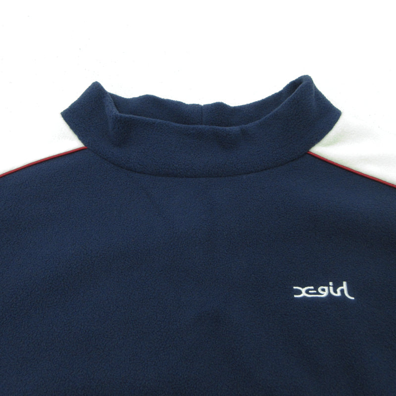 X-girl | エックスガール FLEECE TUNIC TOP 配色切替 その他トップス 105224013006 ネイビー サイズ：M【三重本店】