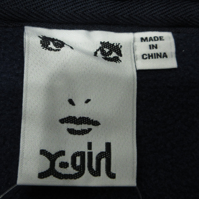 X-girl | エックスガール FLEECE TUNIC TOP 配色切替 その他トップス 105224013006 ネイビー サイズ：M【三重本店】