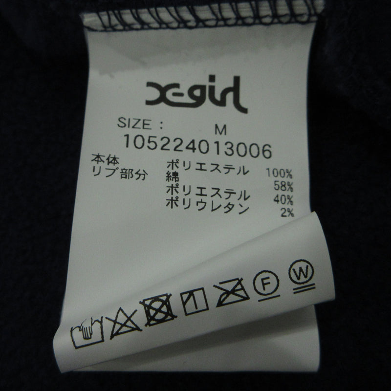 X-girl | エックスガール FLEECE TUNIC TOP 配色切替 その他トップス 105224013006 ネイビー サイズ：M【三重本店】