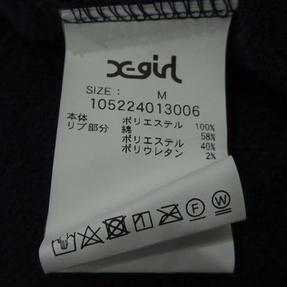 X-girl | エックスガール FLEECE TUNIC TOP 配色切替 その他トップス 105224013006 ネイビー サイズ：M【三重本店】