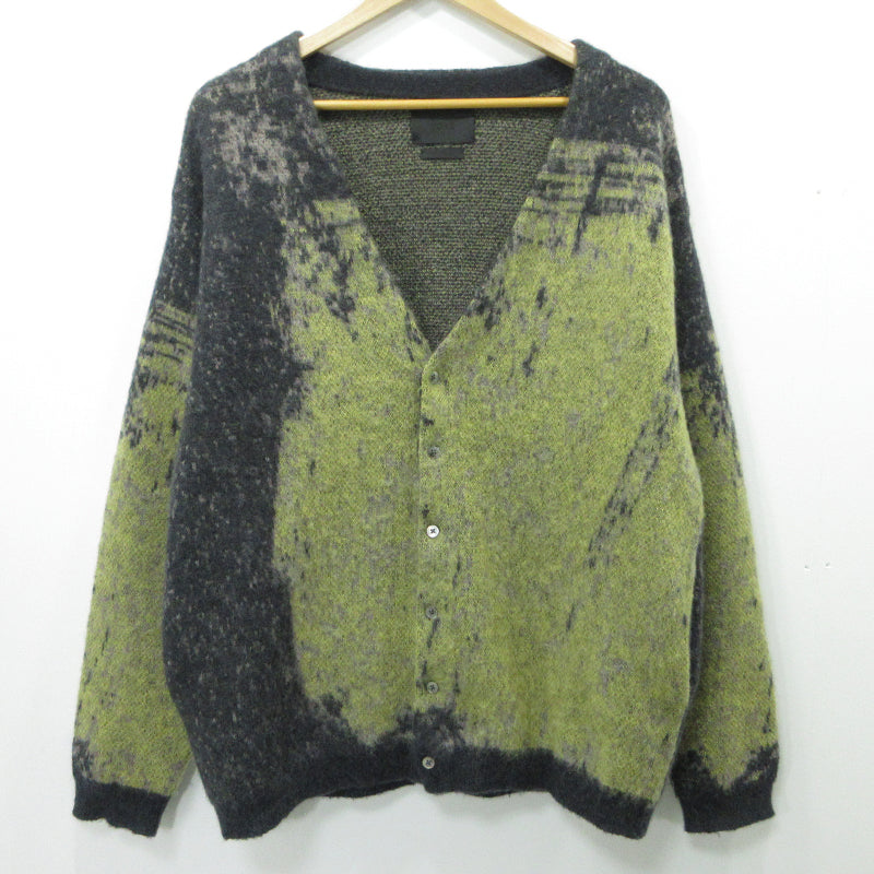 YOKE | ヨーク JACQUARD MOHAIR CARDIGAN カーディガン YK24FW0814S グレー×イエロー系 サイズ：2【三重本店】