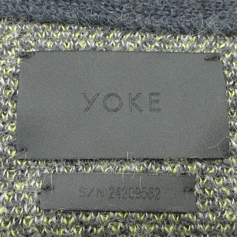 YOKE | ヨーク JACQUARD MOHAIR CARDIGAN カーディガン YK24FW0814S グレー×イエロー系 サイズ：2【三重本店】