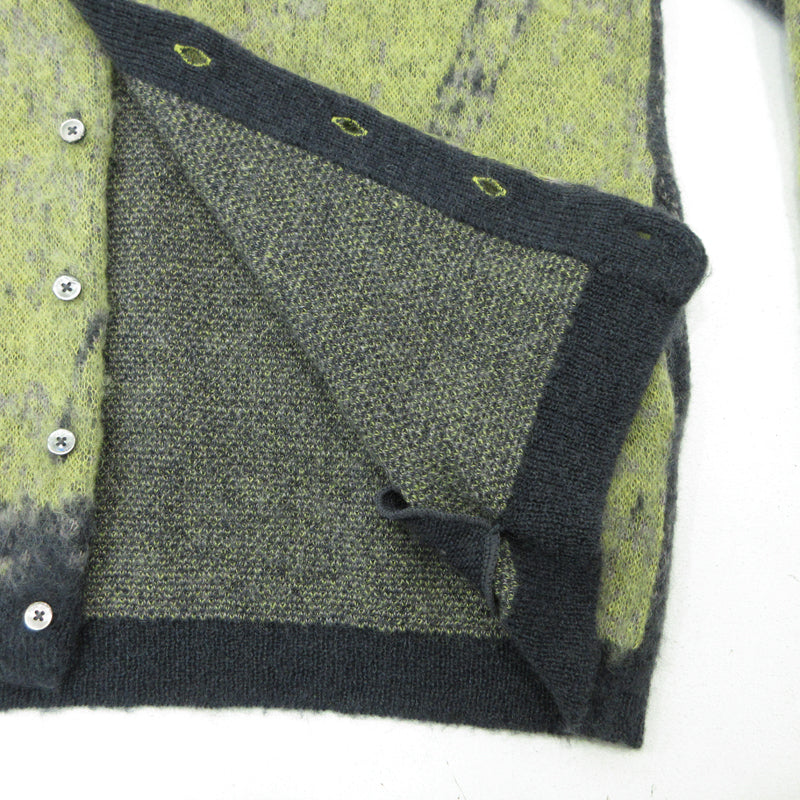 YOKE | ヨーク JACQUARD MOHAIR CARDIGAN カーディガン YK24FW0814S グレー×イエロー系 サイズ：2【三重本店】