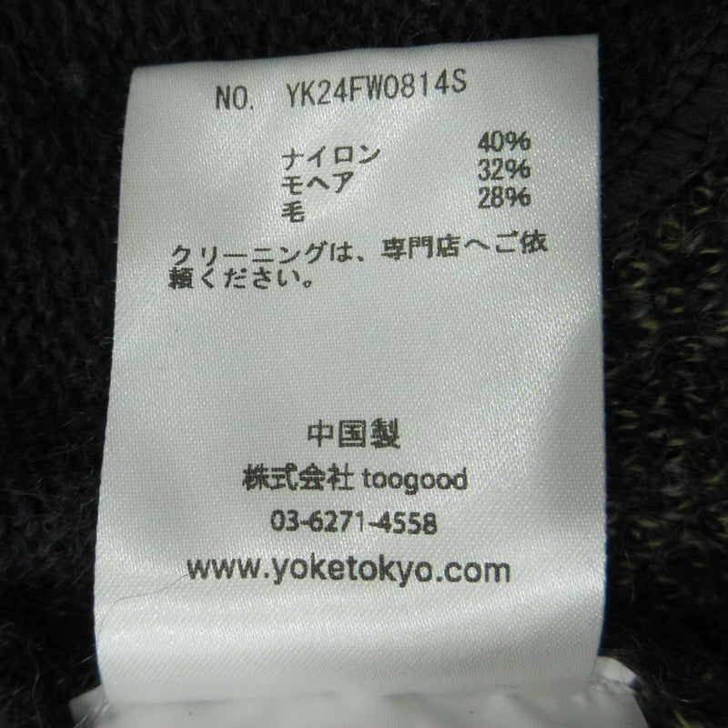 YOKE | ヨーク JACQUARD MOHAIR CARDIGAN カーディガン YK24FW0814S グレー×イエロー系 サイズ：2【三重本店】