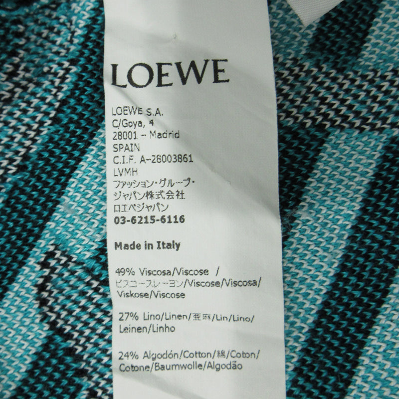LOEWE | ロエベ アナグラムジャガードセーター ニット H526Y14KAS ブラック×ホワイト×ブルー サイズ：L【三重本店】